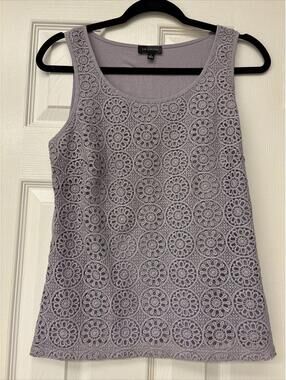 Limited Lilac Purple Knit Lace Sleeveless Top Size. S. Casual